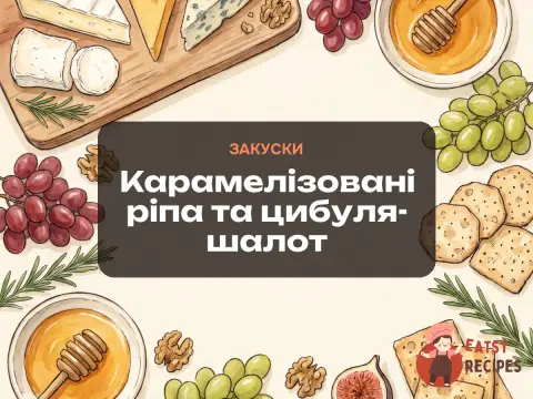 Карамелізовані ріпа та цибуля-шалот