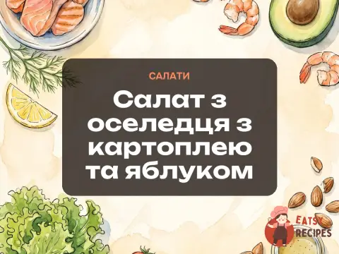 Салат з оселедця з картоплею та яблуком