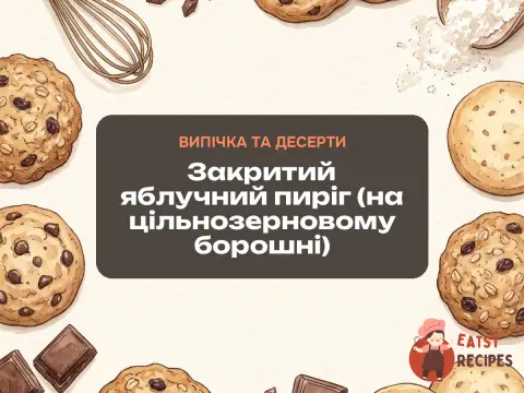 Закритий яблучний пиріг (на цільнозерновому борошні)