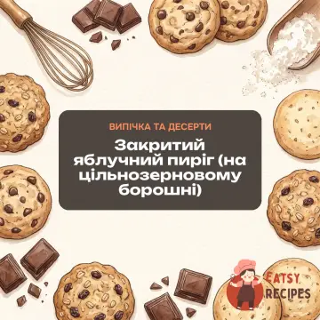 Закритий яблучний пиріг (на цільнозерновому борошні)