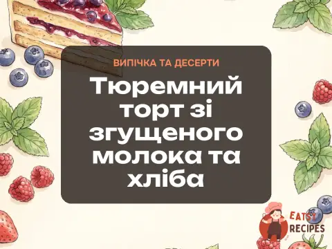 Тюремний торт зі згущеного молока та хліба