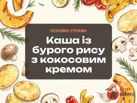 Каша із бурого рису з кокосовим кремом
