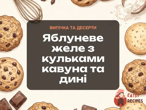 Яблуневе желе з кульками кавуна та дині