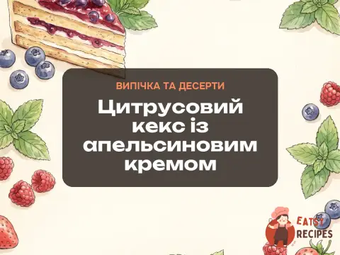 Цитрусовий кекс із апельсиновим кремом