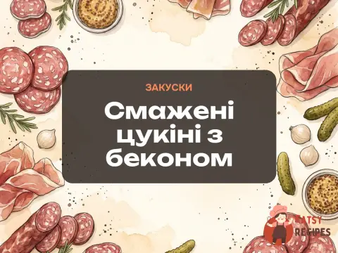 Смажені цукіні з беконом