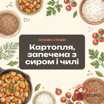 Картопля, запечена з сиром і чилі