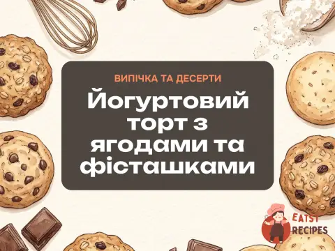 Йогуртовий торт з ягодами та фісташками