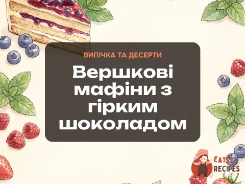 Вершкові мафіни з гірким шоколадом