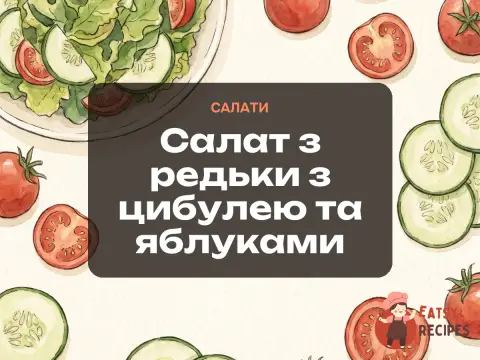 Салат з редьки з цибулею та яблуками