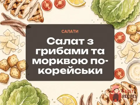 Салат з грибами та морквою по-корейськи
