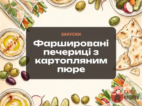 Фаршировані печериці з картопляним пюре
