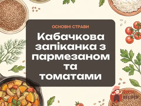 Кабачкова запіканка з пармезаном та томатами