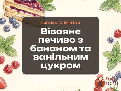 Вівсяне печиво з бананом та ванільним цукром