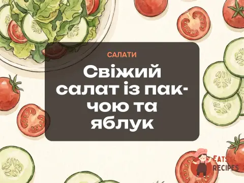 Свіжий салат із пак-чою та яблук