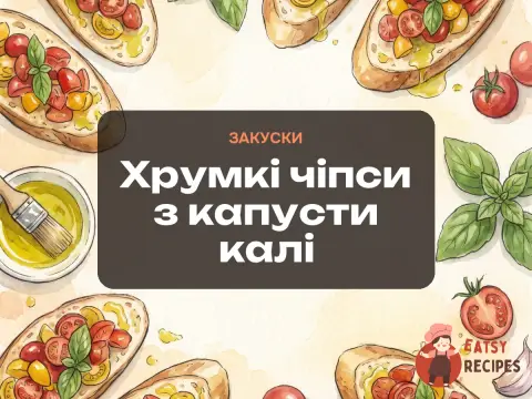 Хрумкі чіпси з капусти калі