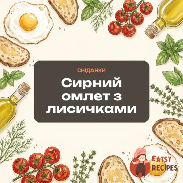 Сирний омлет з лисичками