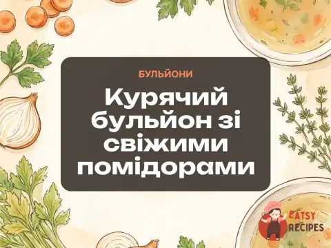 Курячий бульйон зі свіжими помідорами