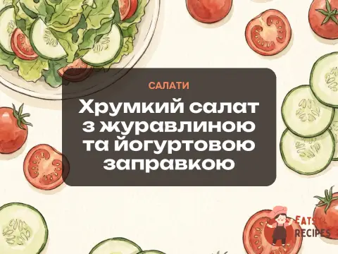 Хрумкий салат з журавлиною та йогуртовою заправкою