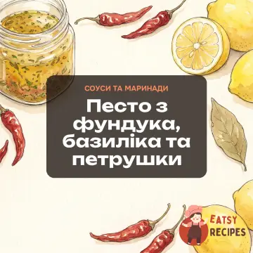 Песто з фундука, базиліка та петрушки