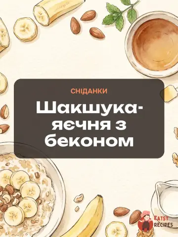 Шакшука-яєчня з беконом