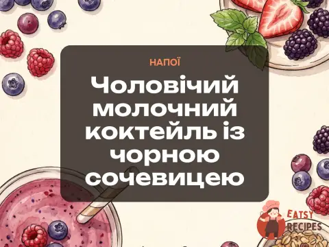Чоловічий молочний коктейль із чорною сочевицею