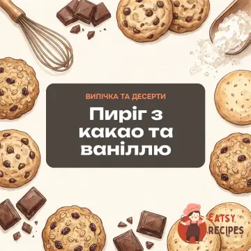 Пиріг з какао та ваніллю