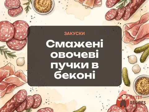 Смажені овочеві пучки в беконі