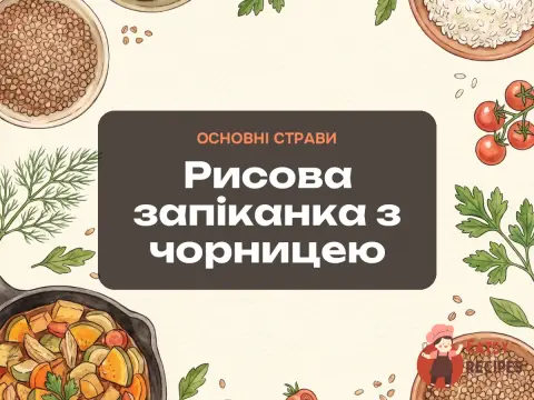 Рисова запіканка з чорницею