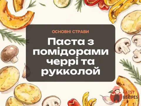 Паста з помідорами черрі та рукколой