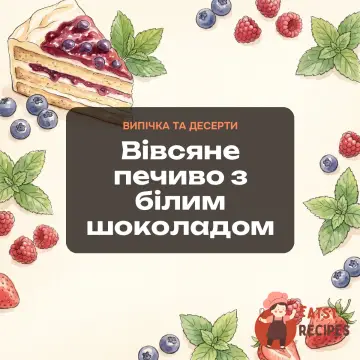 Вівсяне печиво з білим шоколадом