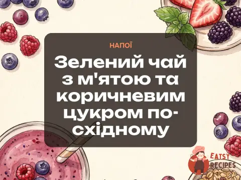 Зелений чай з м'ятою та коричневим цукром по-східному