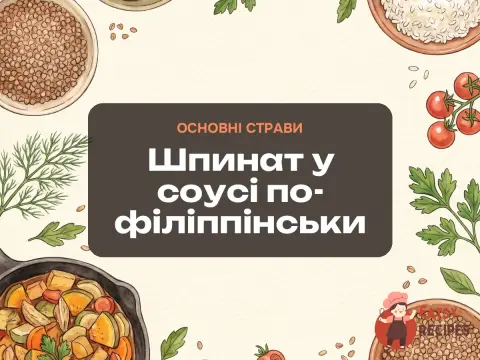 Шпинат у соусі по-філіппінськи