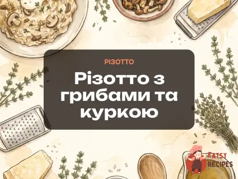 Різотто з грибами та куркою