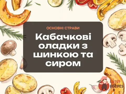 Кабачкові оладки з шинкою та сиром
