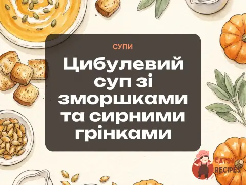 Цибулевий суп зі зморшками та сирними грінками