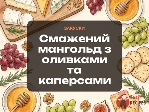 Смажений мангольд з оливками та каперсами