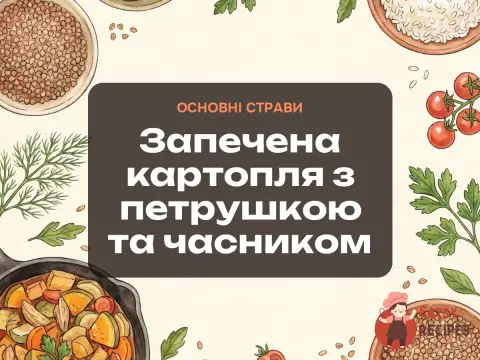 Запечена картопля з петрушкою та часником