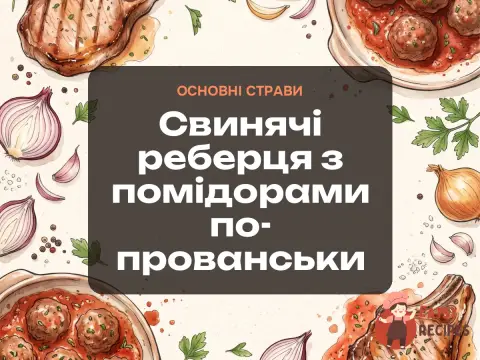 Свинячі реберця з помідорами по-прованськи