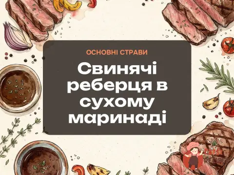 Свинячі реберця в сухому маринаді
