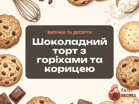 Шоколадний торт з горіхами та корицею