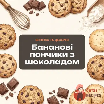 Бананові пончики з шоколадом
