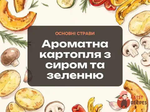 Ароматна картопля з сиром та зеленню