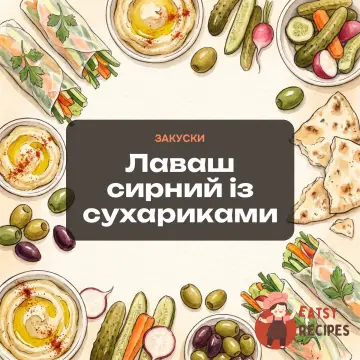 Лаваш сирний із сухариками