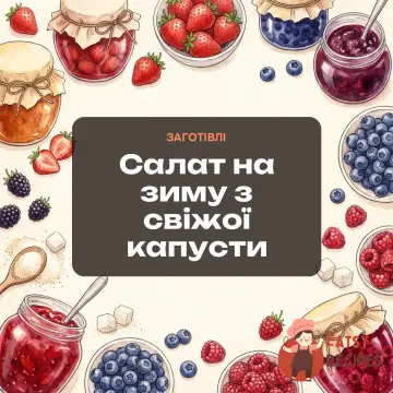 Салат на зиму з свіжої капусти
