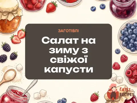 Салат на зиму з свіжої капусти