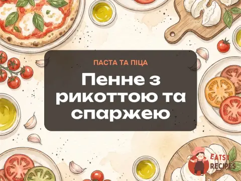 Пенне з рикоттою та спаржею