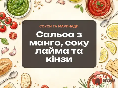 Сальса з манго, соку лайма та кінзи