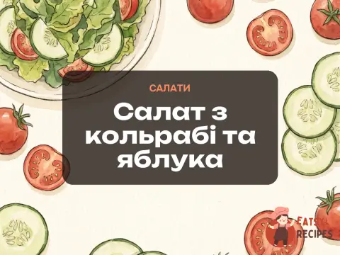 Салат з кольрабі та яблука