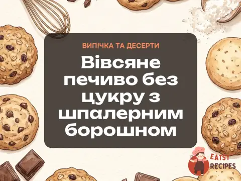 Вівсяне печиво без цукру з шпалерним борошном
