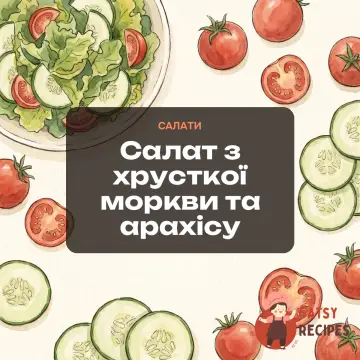 Салат з хрусткої моркви та арахісу